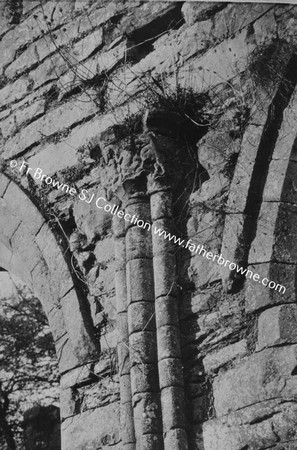 BOYLE ABBEY  CORBEL WITH MAN AND LION FIGHT